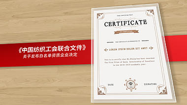 企业文件证书奖状展示ae模板视频的预览图