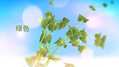 清新绿色藤蔓植物生长节能环保文字片头视频的预览图