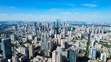 4K航拍南京城市天际线城市全景视频的预览图