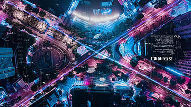 城市地标科技粒子穿梭4K实景合成AE模板视频的预览图