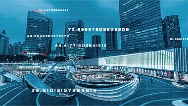 科技大数据实拍科技城市AE片头模板视频的预览图