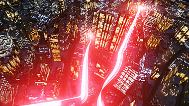 大气震撼城市光线穿梭新闻频道LOGO片头视频的预览图