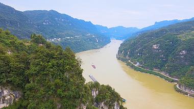4K航拍长江三峡西陵峡大好河山视频的预览图