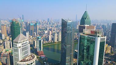 4K航拍武汉江汉区城市CBD视频的预览图