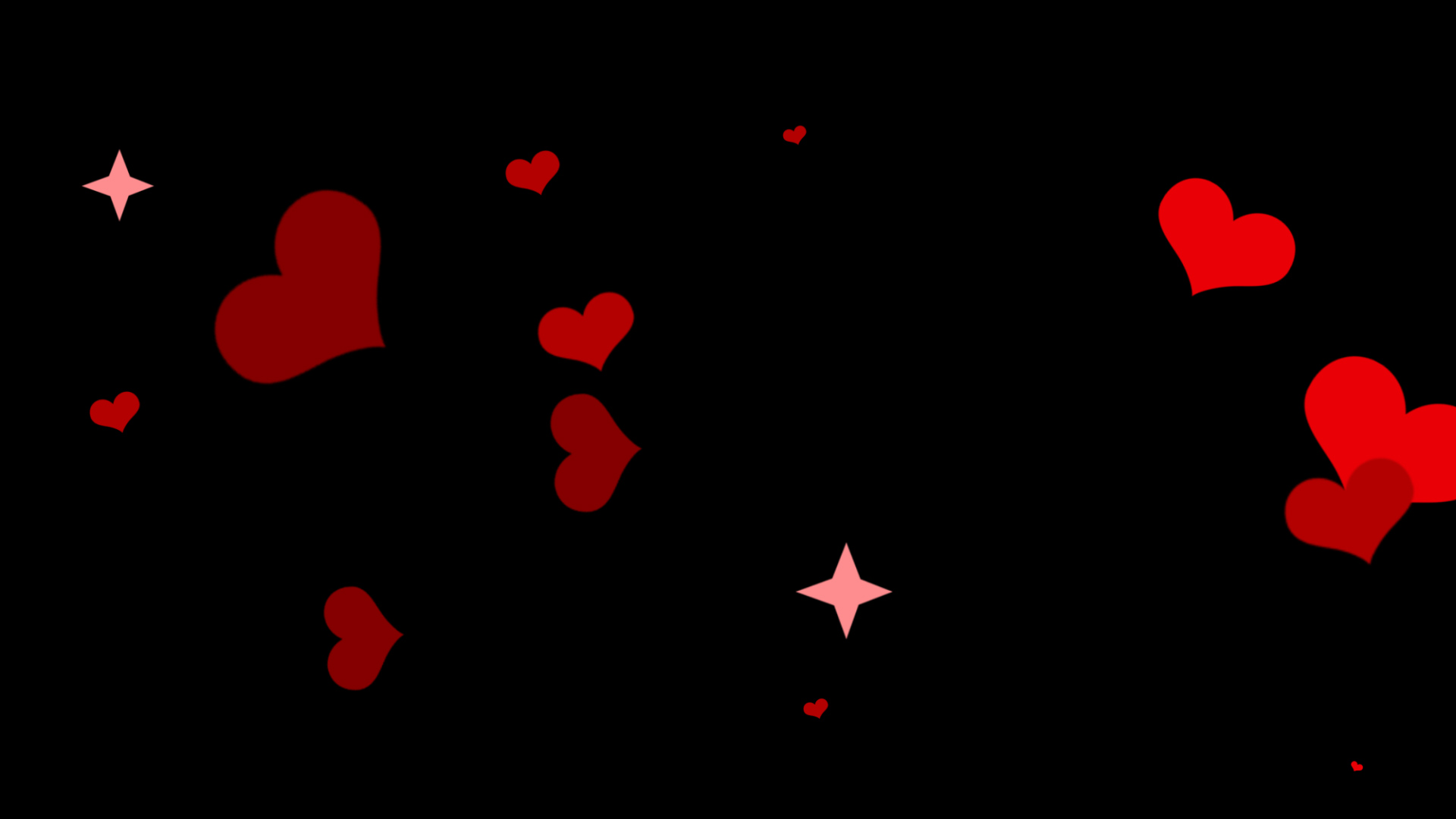 漂浮爱心红心红色心形心挂件装饰带通道视频的预览图