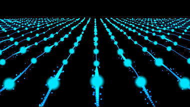 蓝色科技感发光线条粒子光效带通道素材视频的预览图