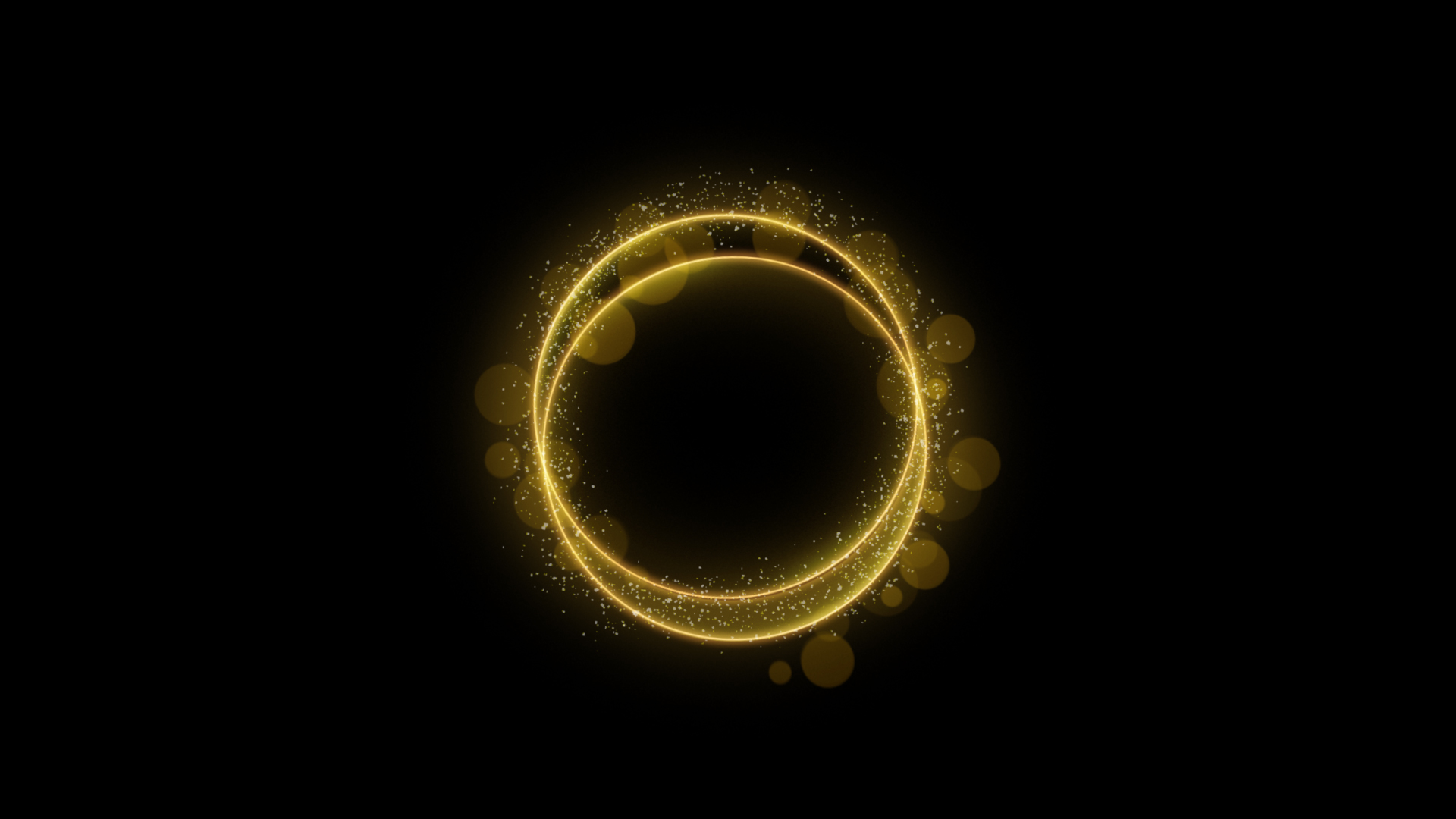 金色装饰光环装饰粒子光圈光效光发光带通道素材视频的预览图