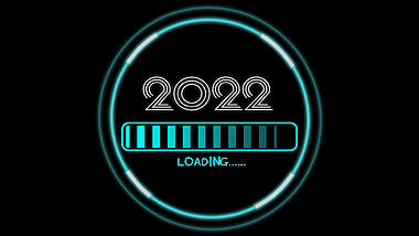 2022年倒计时加载进度条HUD科技蓝色LOADING带通道素材视频的预览图