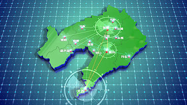 E3d三维辽宁省地图连线展示模板视频的预览图