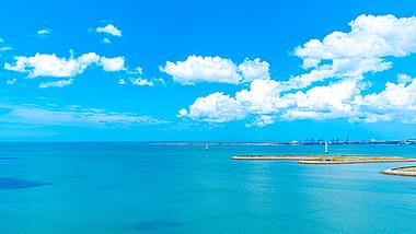 8K大气延时海南岛绝美壮观碧海蓝天视频的预览图