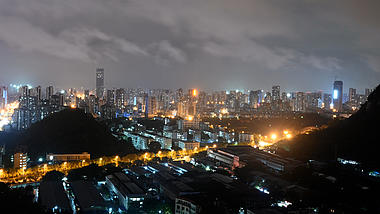 4k柳州城市夜景全景延时实拍视频视频的预览图