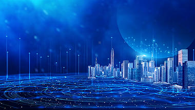 城市未来科技线条蓝色简约大气商务动态视频背景视频的预览图