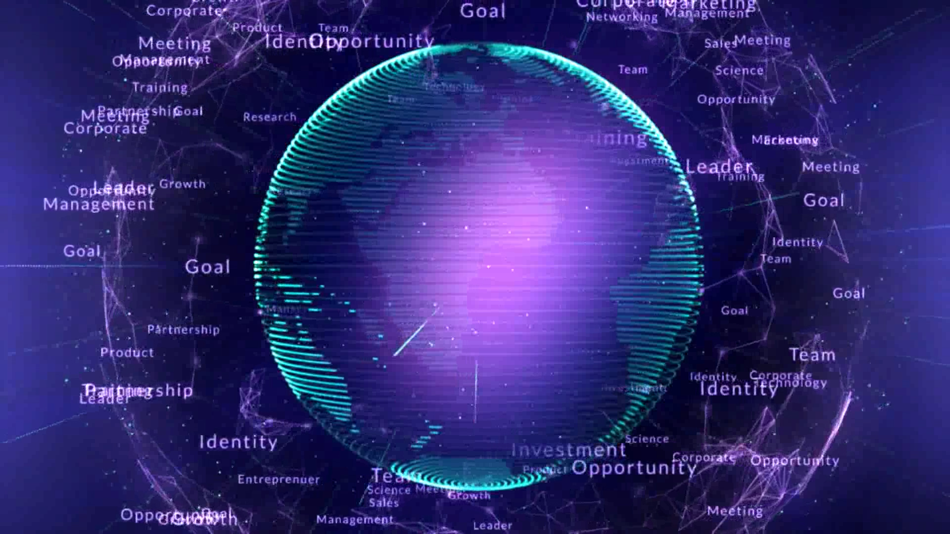 地球紫色科技背景视频素材AE模板视频的预览图