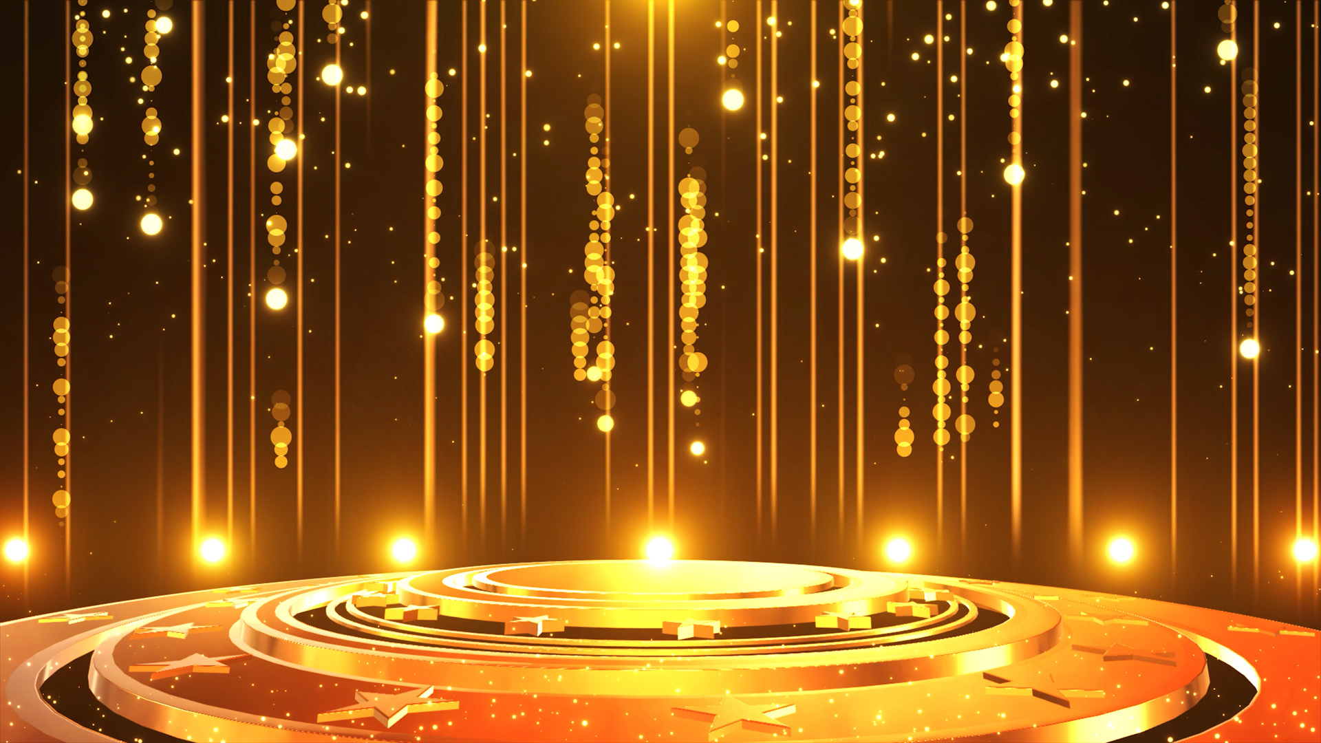 高端颁奖年会金色粒子背景视频视频的预览图