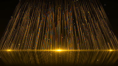大气光线粒子上升颁奖年会金色粒子背景视频视频的预览图