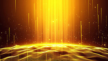 震撼黑金光线粒子漂浮年会颁奖背景视频AE模板视频的预览图