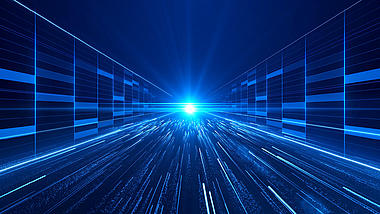 蓝色粒子跑道穿梭科技背景视频AE模板视频素材视频的预览图