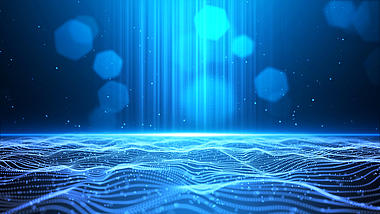 蓝色科技粒子舞台背景视频素材AE模板视频的预览图