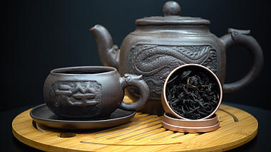 4k实拍红茶铁皮盒茶叶产品摆拍视频的预览图