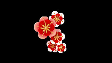 新年新春春节过年立体喜庆剪纸花花朵装饰视频的预览图