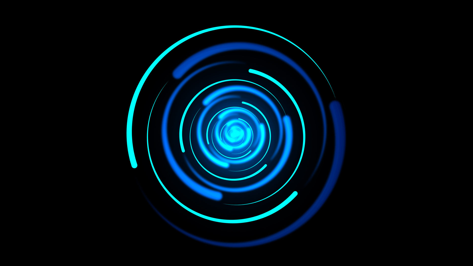 蓝色科技旋涡隧道时光隧道挂件装饰视频的预览图