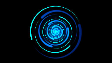蓝色科技旋涡隧道时光隧道挂件装饰视频的预览图