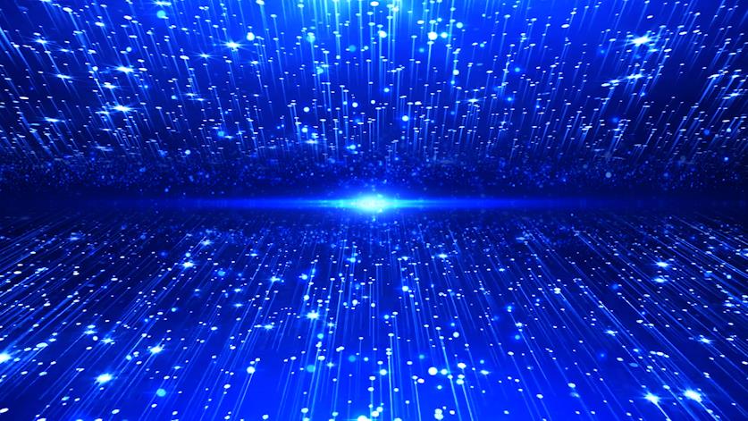 蓝色唯美粒子空间发散动态视频背景AE模板视频的预览图