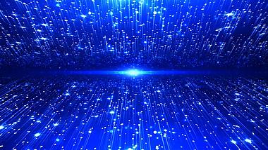 蓝色唯美粒子空间发散动态视频背景AE模板视频的预览图