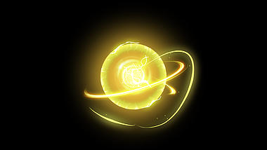 金色线条球体闪电能力汇聚球体游戏特效视频的预览图