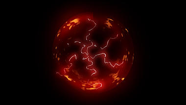 光红色闪电圆形光效游戏特效视频的预览图
