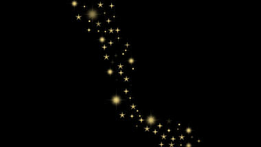 金色星光星路闪烁光效光发光光点粒子视频的预览图