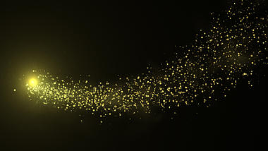 粒子光效拖尾闪烁金色光线光发光带通道特效视频的预览图