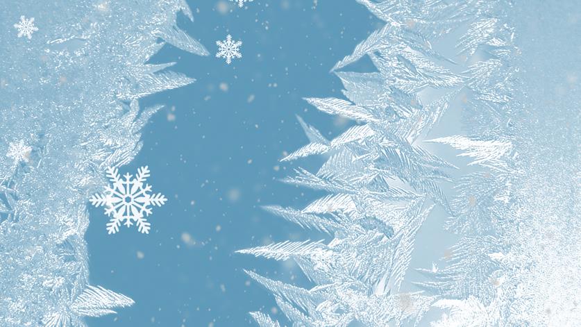 冬天雪花蓝色简约冰块结晶背景视频AE模板视频的预览图