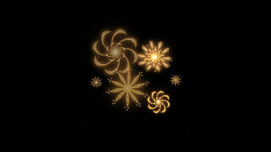 节日庆祝春节新年金色庆祝烟花光效粒子视频的预览图