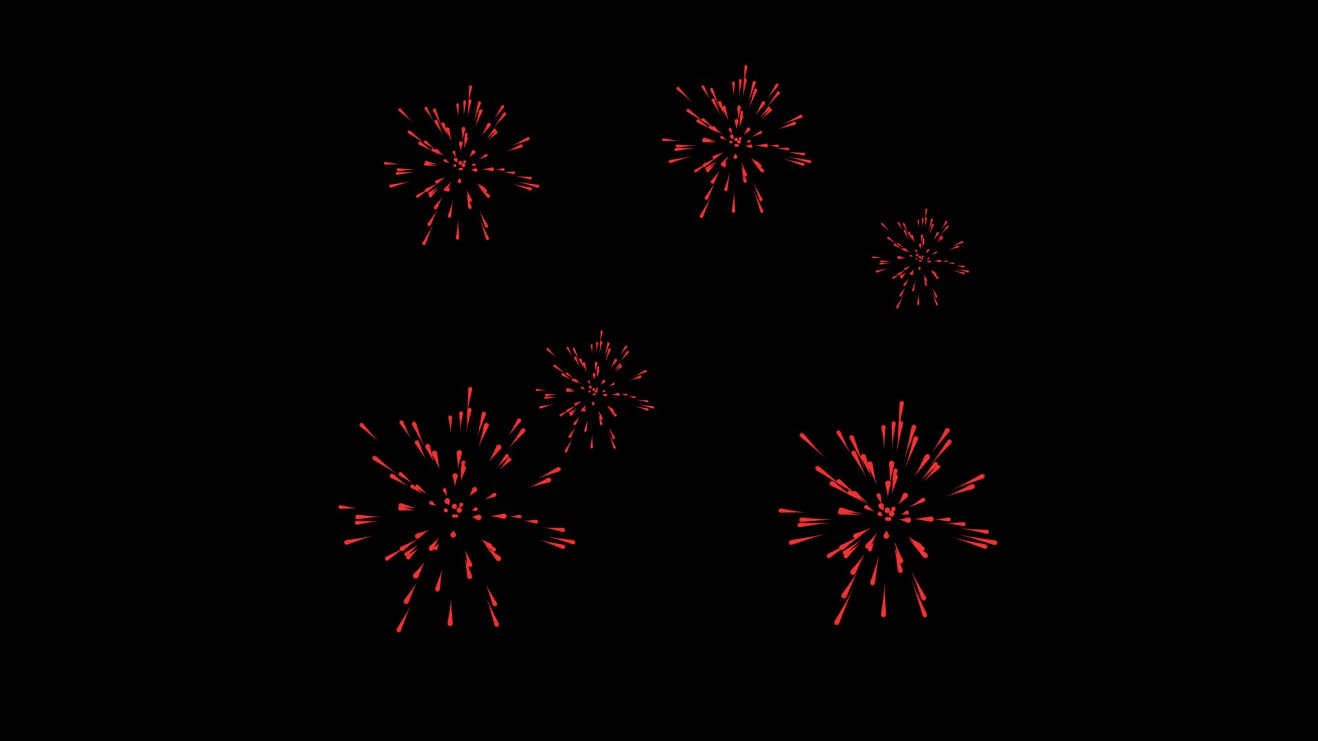庆祝春节新年红色烟花挂件素材视频的预览图