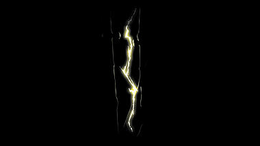 游戏漫画黄色闪电电流攻击特效视频的预览图