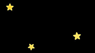 可爱卡通手绘黄色星星五角星闪烁带通道挂件装饰视频的预览图