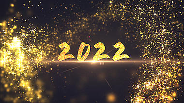 金色震撼2022企业年会开场字幕演绎介绍视频的预览图