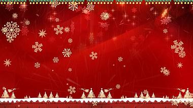 圣诞节雪花边框红色大气节日背景视频AE模板视频的预览图