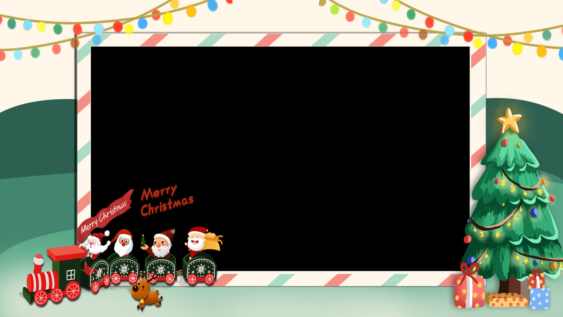 原创卡通圣诞节边框视频框AE模板视频的预览图