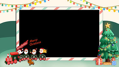 原创卡通圣诞节边框视频框AE模板视频的预览图