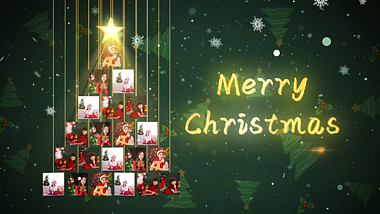 时尚圣诞节圣诞树图文相册展示AE模板视频的预览图