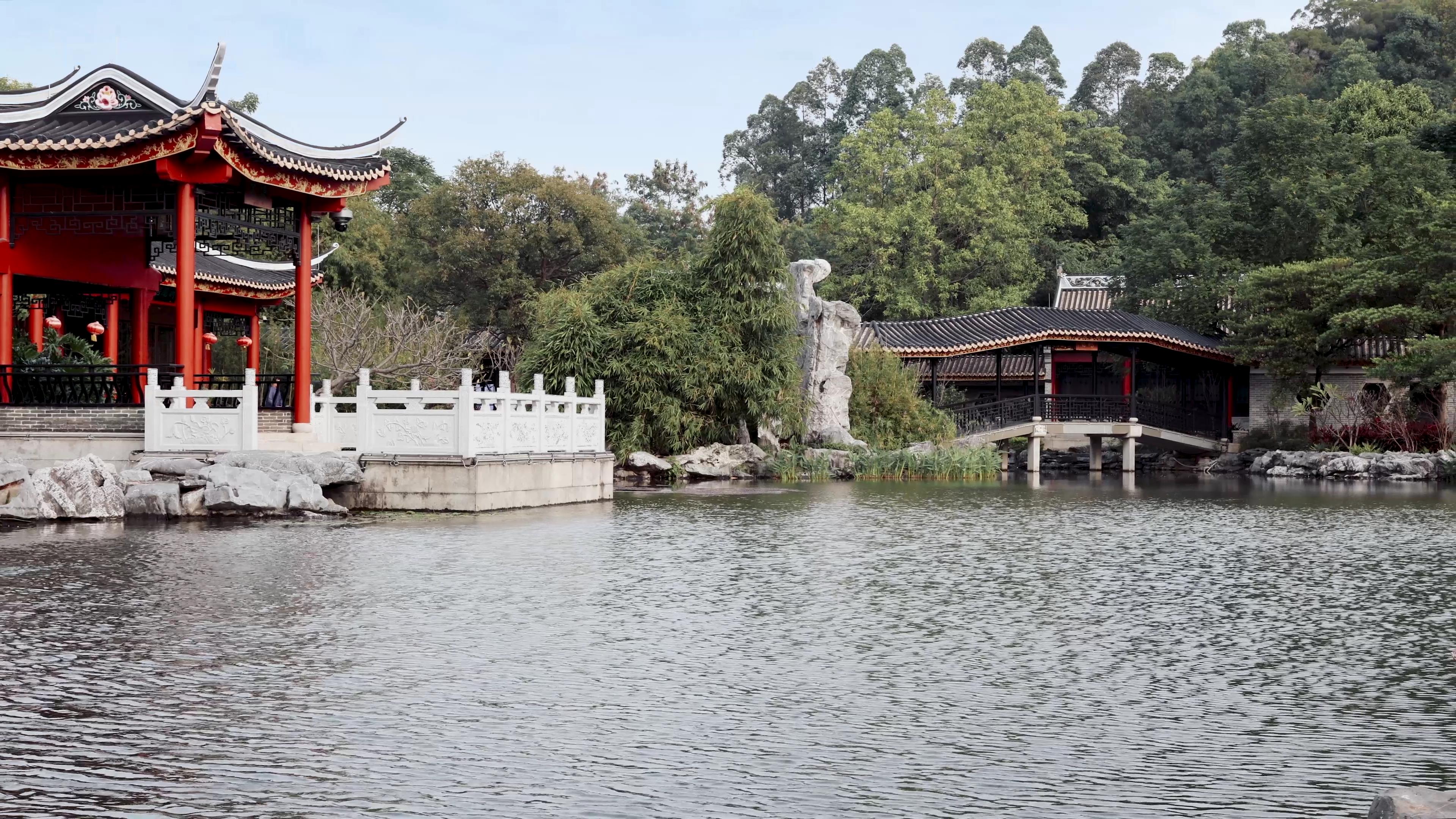 4K实拍江南园林水乡庭院景观视频的预览图
