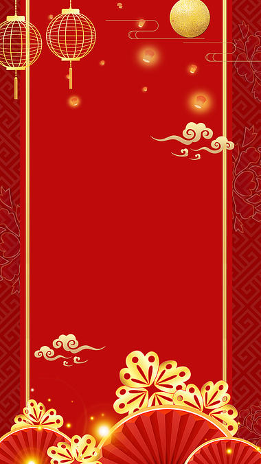 春节新春新年元旦红色喜庆竖版视频背景海报视频的预览图