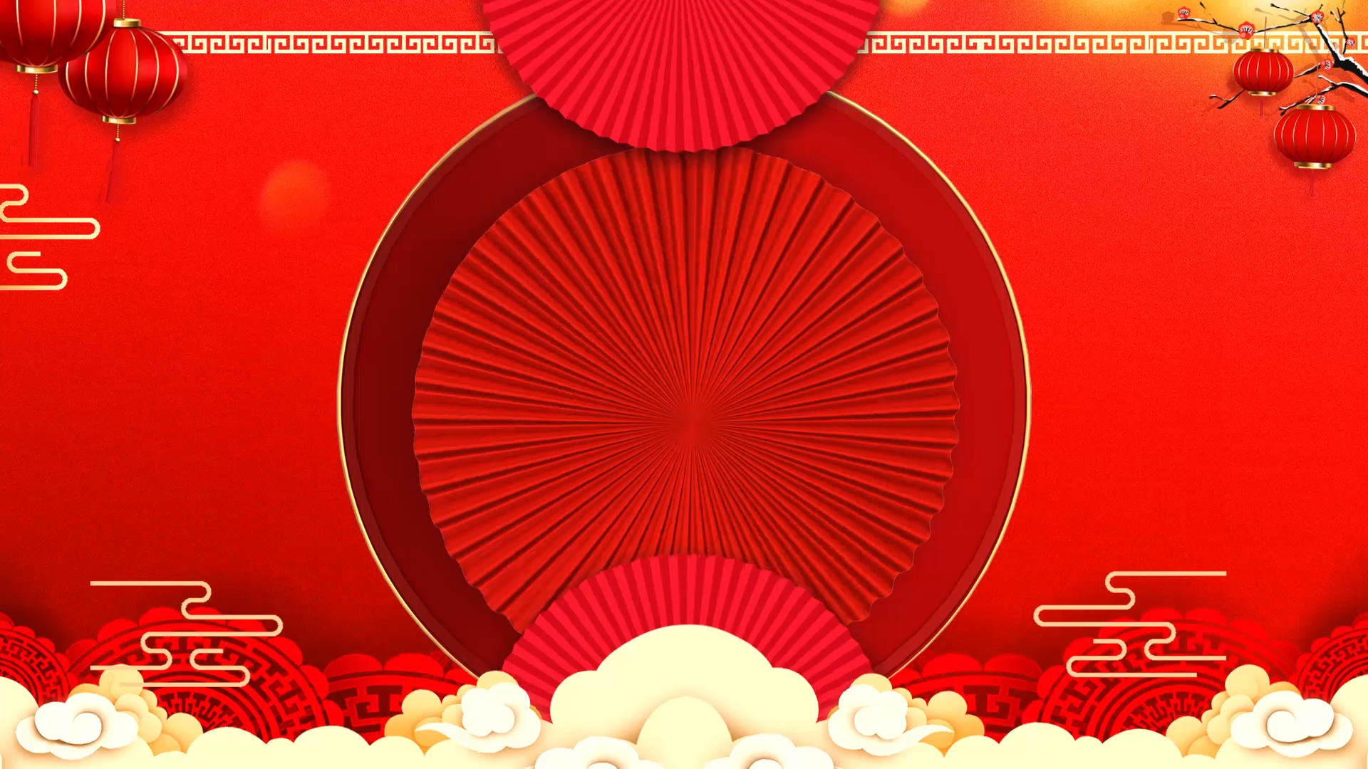原创新春过年红色中国风喜庆动态背景视频的预览图