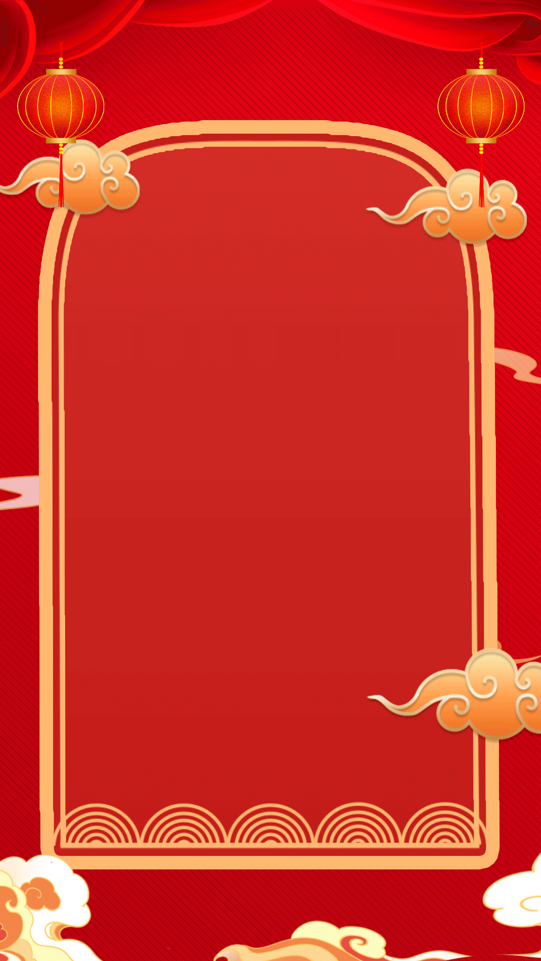 春节新年边框喜庆红色竖版视频背景海报视频的预览图