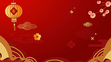 喜庆红色微立体新年春节新春视频背景视频的预览图