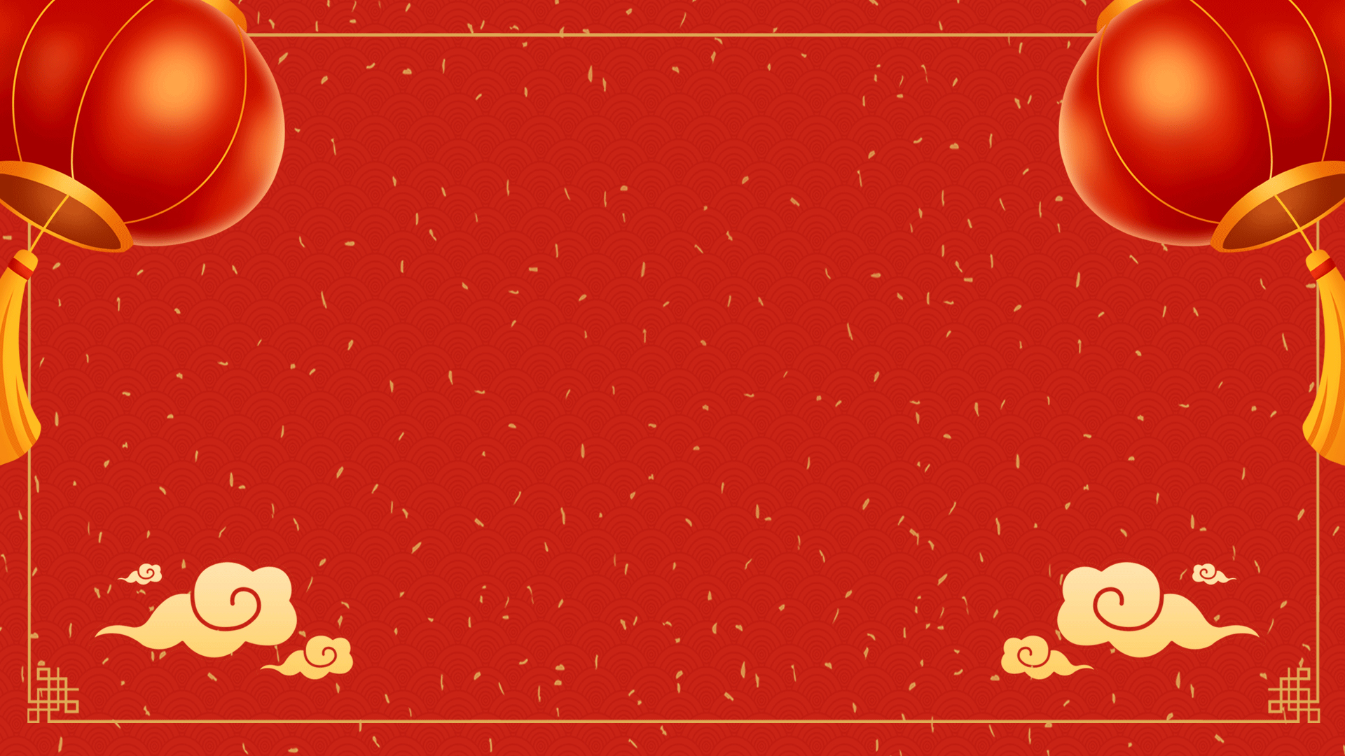 喜庆红色大灯笼新年春节新春祥云视频背景视频的预览图
