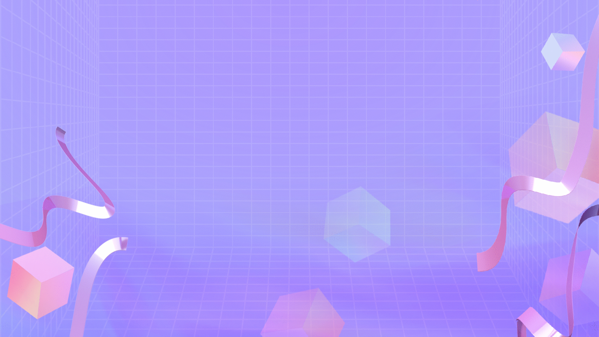 紫色几何网格立方体渐变视频背景视频的预览图