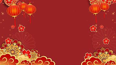原创红色喜庆中国风新年春节庆典背景视频AE模板视频的预览图